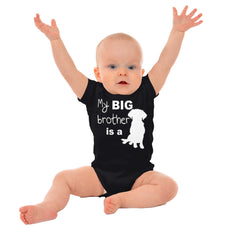 Brother is a Dog Romper Bodysuit-Direct To Garment Print-Brisco Baby