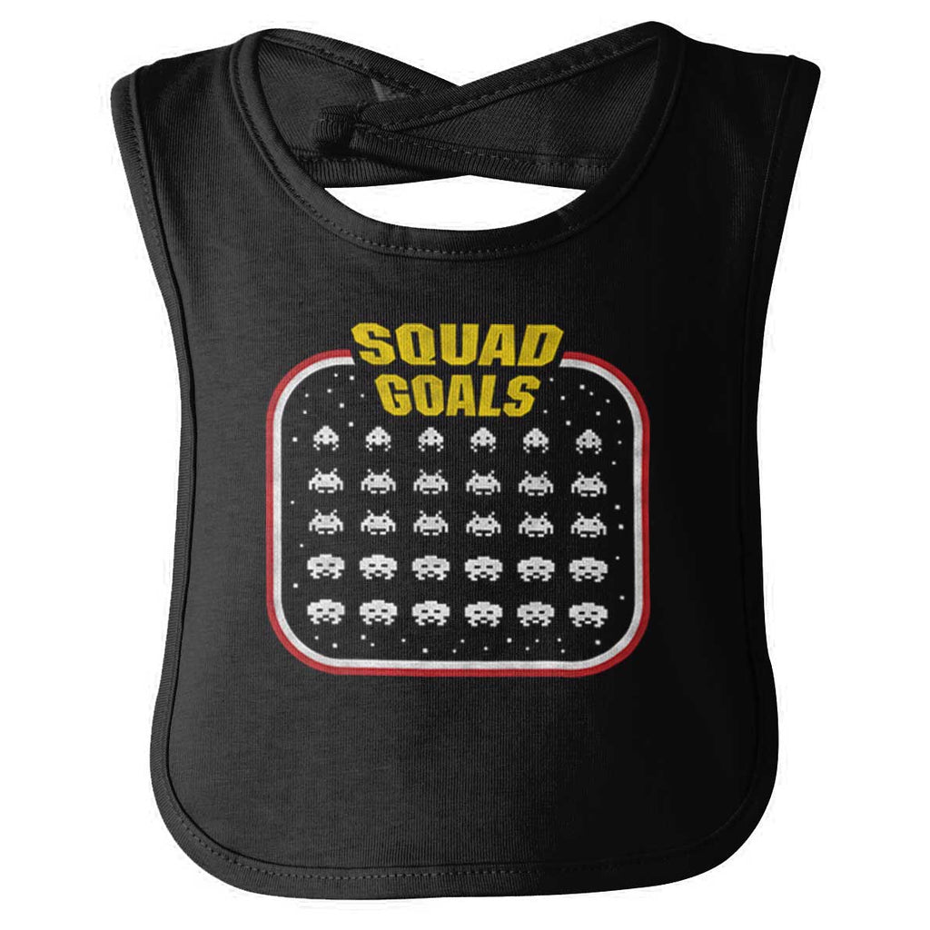 Squad Goals Video Gaming Nerd Infant Baby Bib-Direct To Garment Print-Brisco Baby