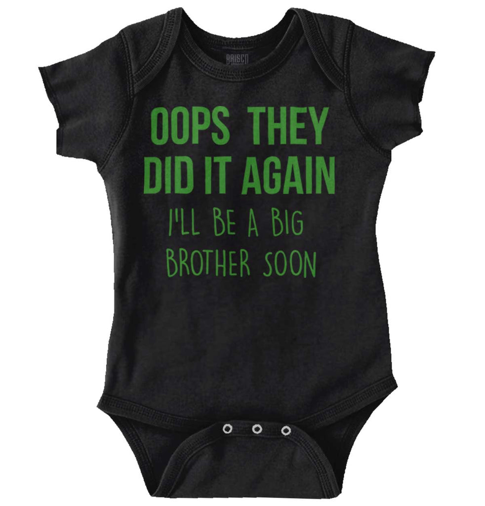 Oops They Did It Again Big Brother Romper Bodysuit-Direct To Garment Print-Brisco Baby