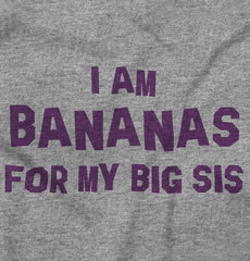 Bananas For Big Sis Romper Bodysuit-Direct To Garment Print-Brisco Baby