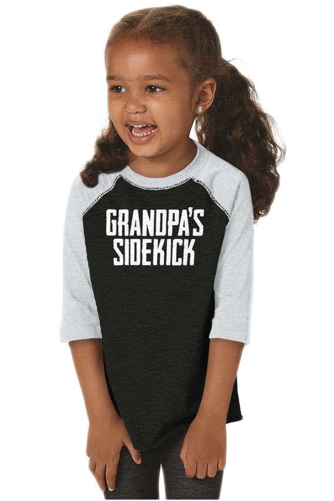 Grandpa's Sidekick Toddler Baseball-Direct To Garment Print-Brisco Baby