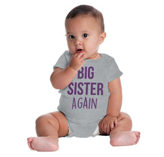 Big Sister Again Romper Bodysuit-Direct To Garment Print-Brisco Baby