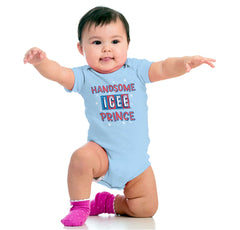 Handsome Prince Romper Bodysuit-Direct To Garment Print-Brisco Baby