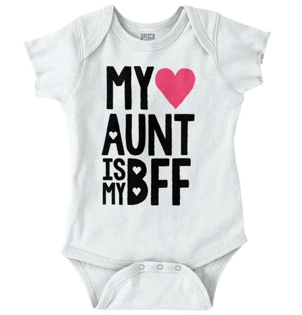 Aunt Is My BFF Romper Bodysuit-Direct To Garment Print-Brisco Baby