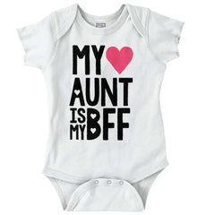 Aunt Is My BFF Romper Bodysuit-Direct To Garment Print-Brisco Baby
