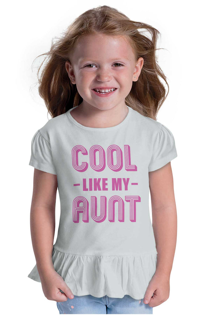 Aunt is Single Toddler Ruffle Bottom Tee-Direct To Garment Print-Brisco Baby