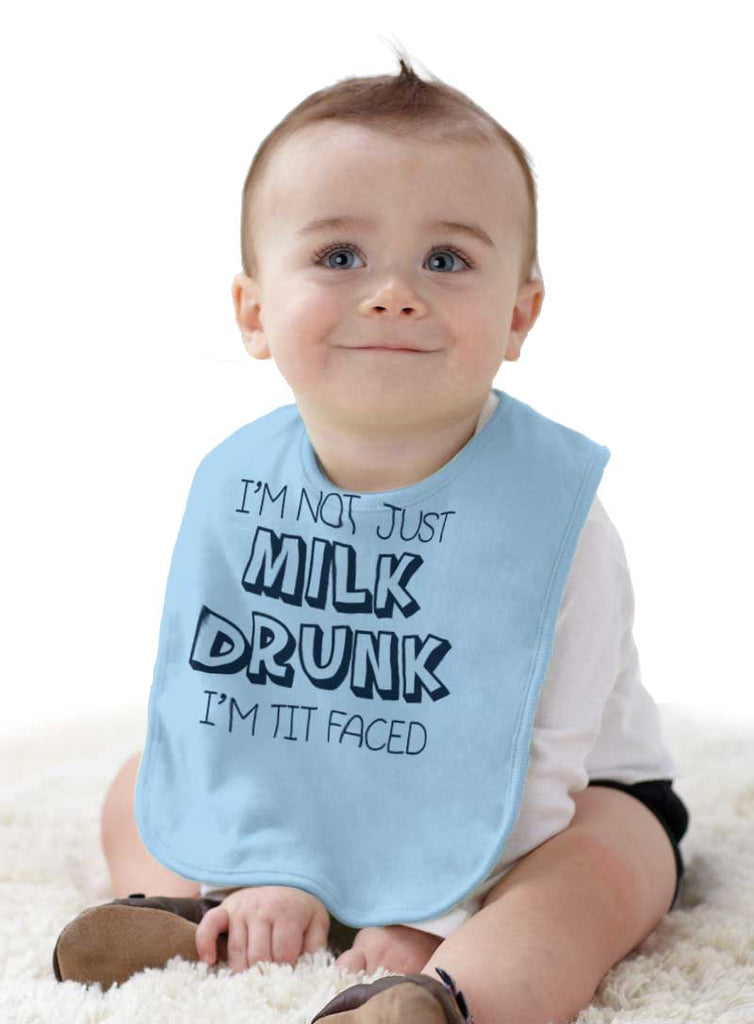 Milk Drunk Infant Baby Bib-Direct To Garment Print-Brisco Baby