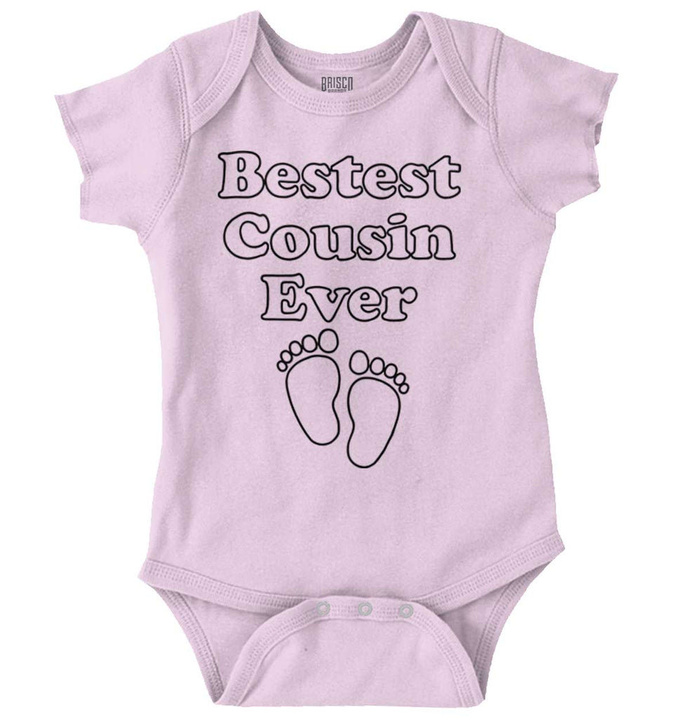 Bestest Cousin Ever Romper Bodysuit-Direct To Garment Print-Brisco Baby