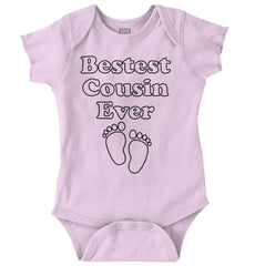 Bestest Cousin Ever Romper Bodysuit-Direct To Garment Print-Brisco Baby