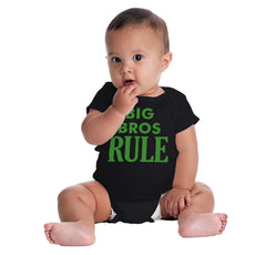 Big Bros Rule Romper Bodysuit-Direct To Garment Print-Brisco Baby