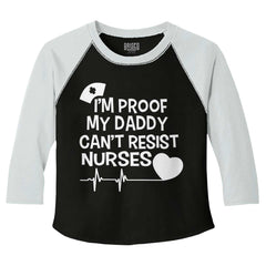 Can't Resist Nurses Toddler Baseball-Direct To Garment Print-Brisco Baby
