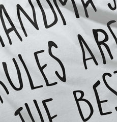 Grandma's Rules Are The Best Infant Toddler T Shirt-Direct To Garment Print-Brisco Baby