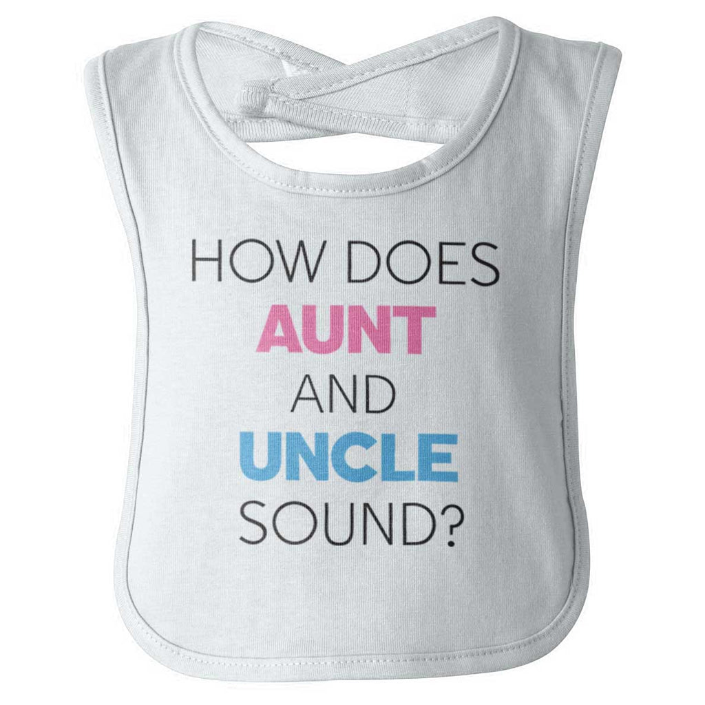 Aunt And Uncle Sound Infant Baby Bib-Direct To Garment Print-Brisco Baby