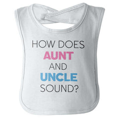 Aunt And Uncle Sound Infant Baby Bib-Direct To Garment Print-Brisco Baby