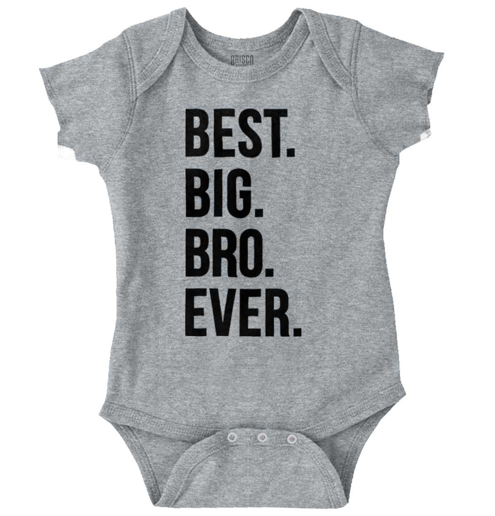Best Big Bro Ever Romper Bodysuit-Direct To Garment Print-Brisco Baby