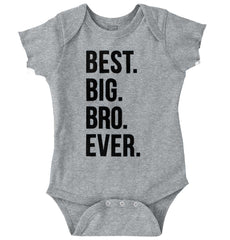 Best Big Bro Ever Romper Bodysuit-Direct To Garment Print-Brisco Baby