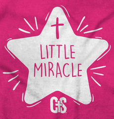 Little Miracle Toddler Ruffle Bottom Tee-Direct To Garment Print-Brisco Baby