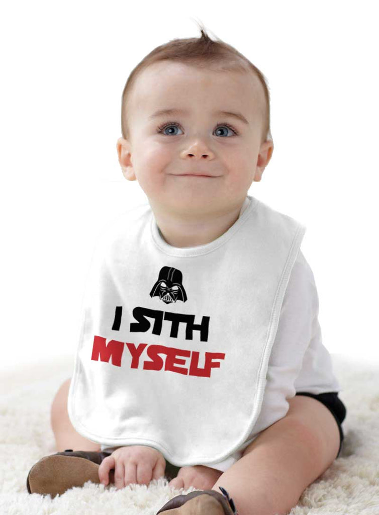 I Sith Myself Infant Baby Bib-Direct To Garment Print-Brisco Baby