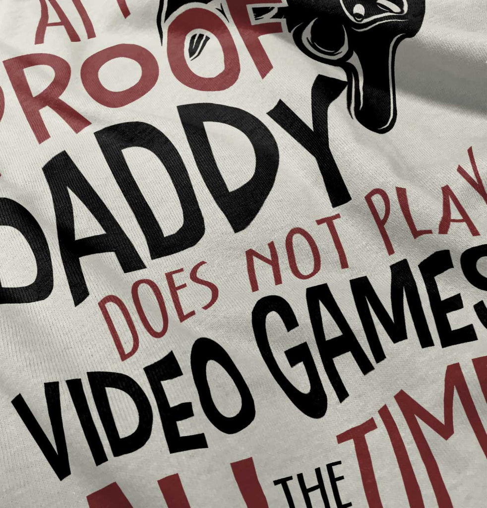 Daddy Plays Video Games Baby Striped Skirt Dress-Direct To Garment Print-Brisco Baby