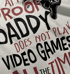 Daddy Plays Video Games Baby Striped Skirt Dress-Direct To Garment Print-Brisco Baby