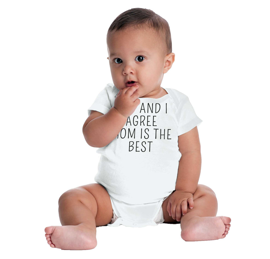 Mom Is Best Romper Bodysuit-Direct To Garment Print-Brisco Baby