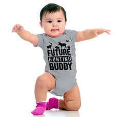 Future Deer Hunting Bud Romper Bodysuit-Direct To Garment Print-Brisco Baby