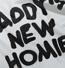 Daddy's New Homie Infant Baby Bib-Direct To Garment Print-Brisco Baby