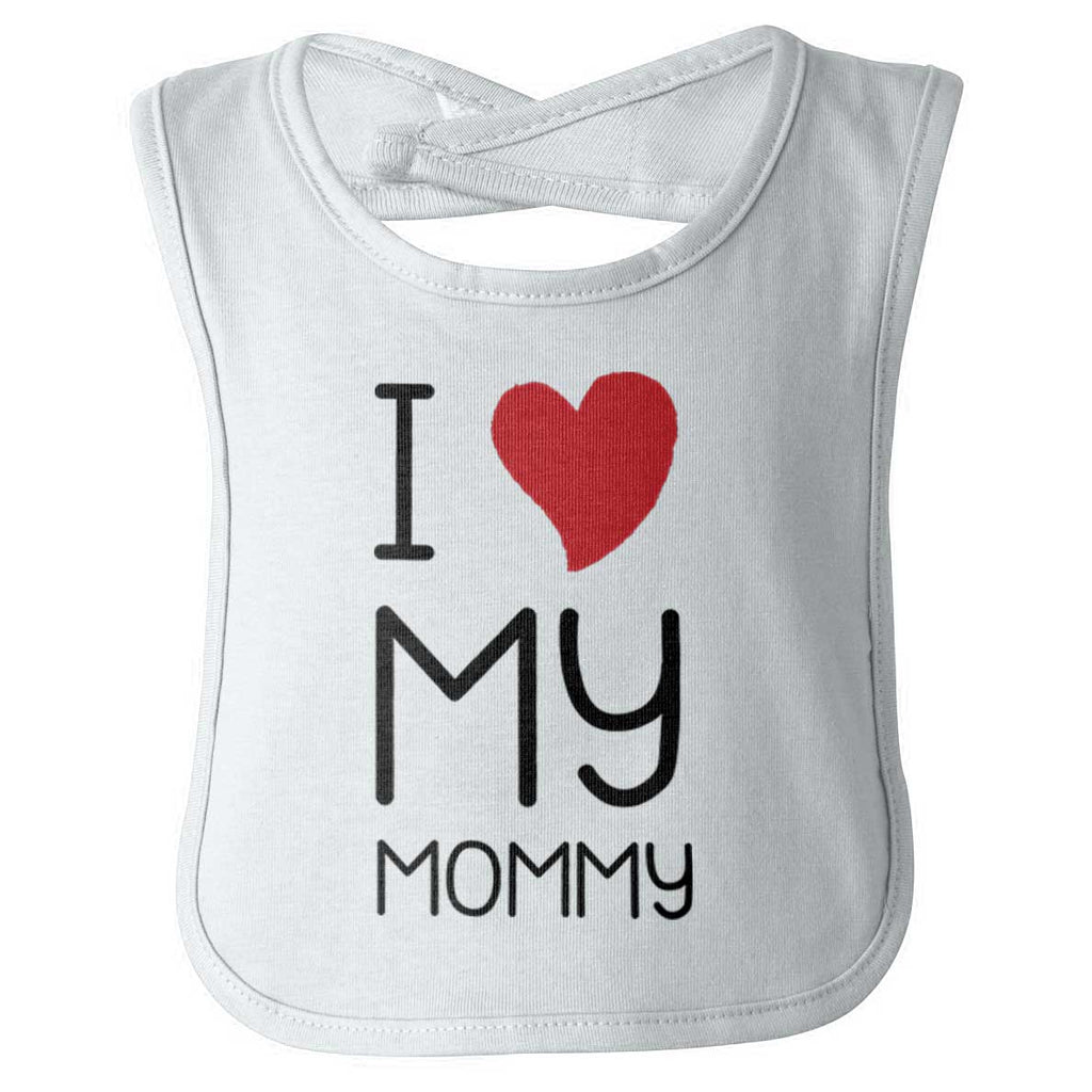 Love My Mommy Infant Baby Bib-Direct To Garment Print-Brisco Baby
