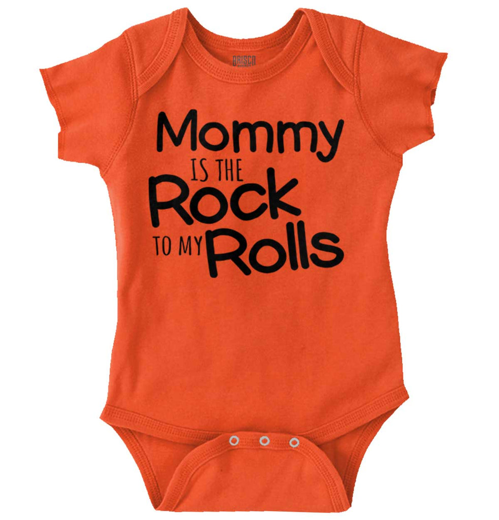 Rock To My Rolls Romper Bodysuit-Direct To Garment Print-Brisco Baby