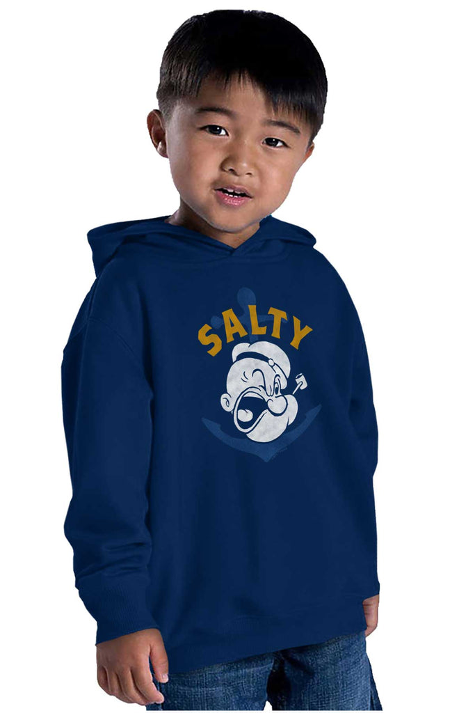 Salty Toddler Pullover Hoodie-Direct To Garment Print-Brisco Baby