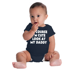 I'm Cute Romper Bodysuit-Direct To Garment Print-Brisco Baby