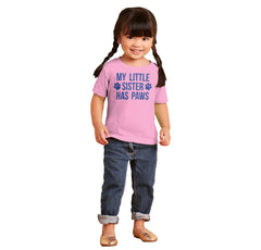 My Little Sister Has Paws Infant Toddler T Shirt-Direct To Garment Print-Brisco Baby