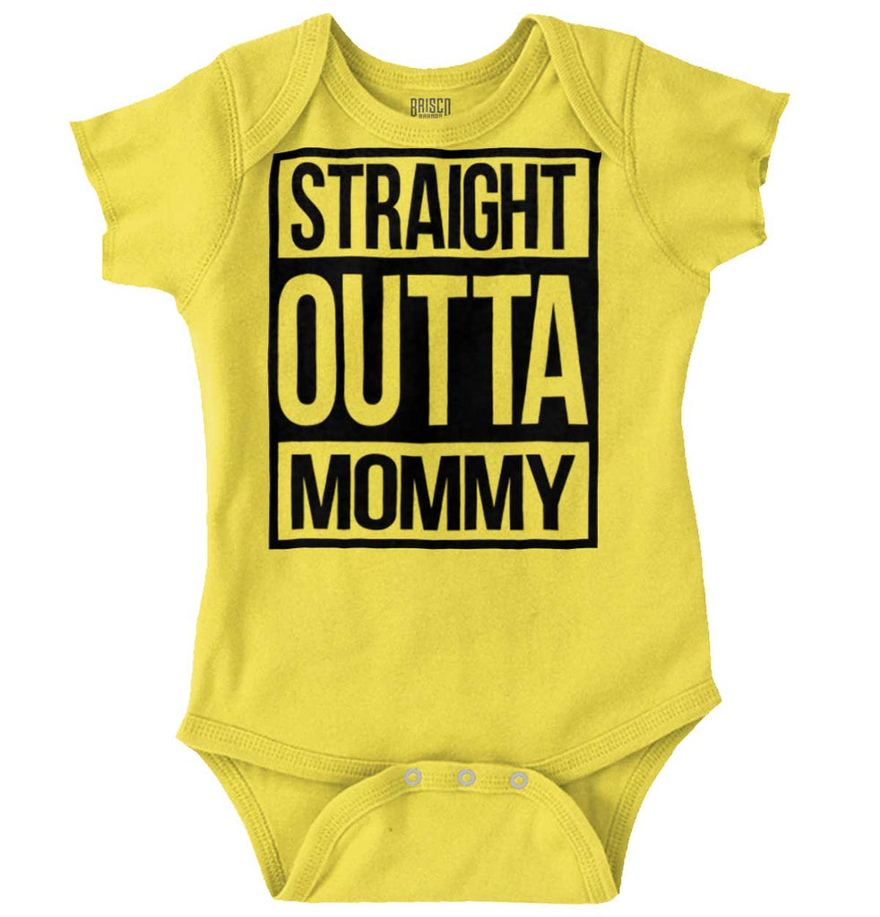 Straight Outta Mommy Romper Bodysuit-Direct To Garment Print-Brisco Baby