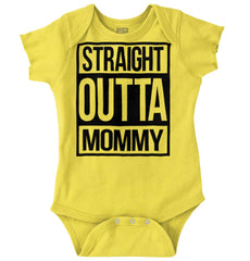 Straight Outta Mommy Romper Bodysuit-Direct To Garment Print-Brisco Baby