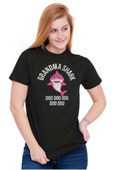 Cartoon Grandma Shark T Shirt-Direct To Garment Print-Brisco Baby