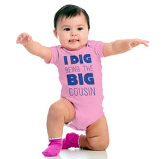 Dig Big Cousin Romper Bodysuit-Direct To Garment Print-Brisco Baby