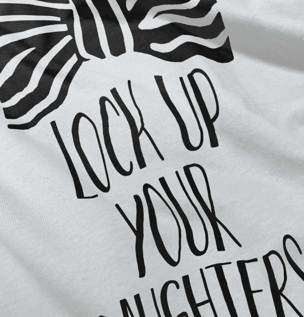 Lock Up Your Daughters Infant Toddler T Shirt-Direct To Garment Print-Brisco Baby