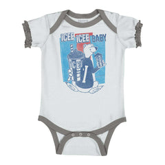 Polar Icee Baby Baby Ruffled Trim Romper-Direct To Garment Print-Brisco Baby