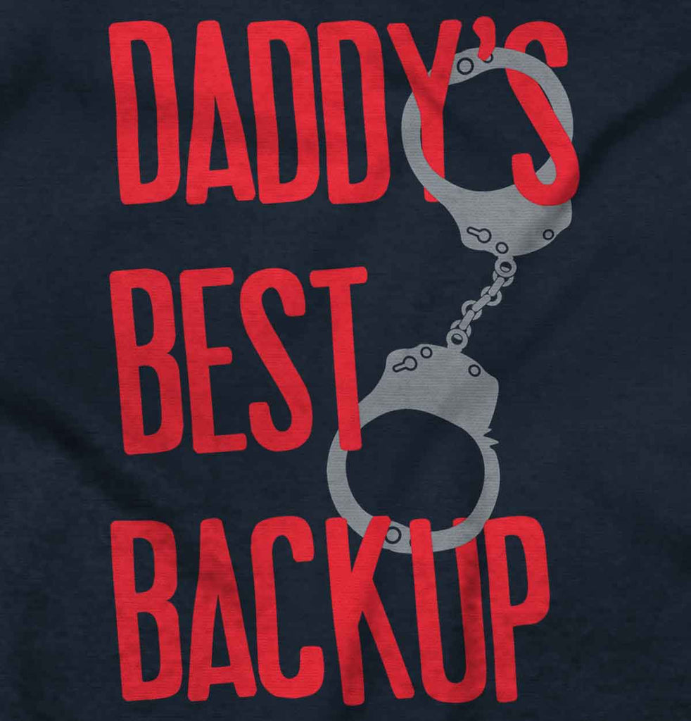 Daddy's Best Backup Toddler Ruffled Trim T-Shirt-Direct To Garment Print-Brisco Baby