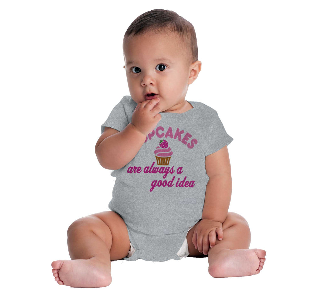 Cupcakes Romper Bodysuit-Direct To Garment Print-Brisco Baby