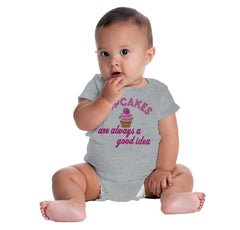 Cupcakes Romper Bodysuit-Direct To Garment Print-Brisco Baby