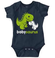 Babysaurus Rex Romper Bodysuit-Direct To Garment Print-Brisco Baby