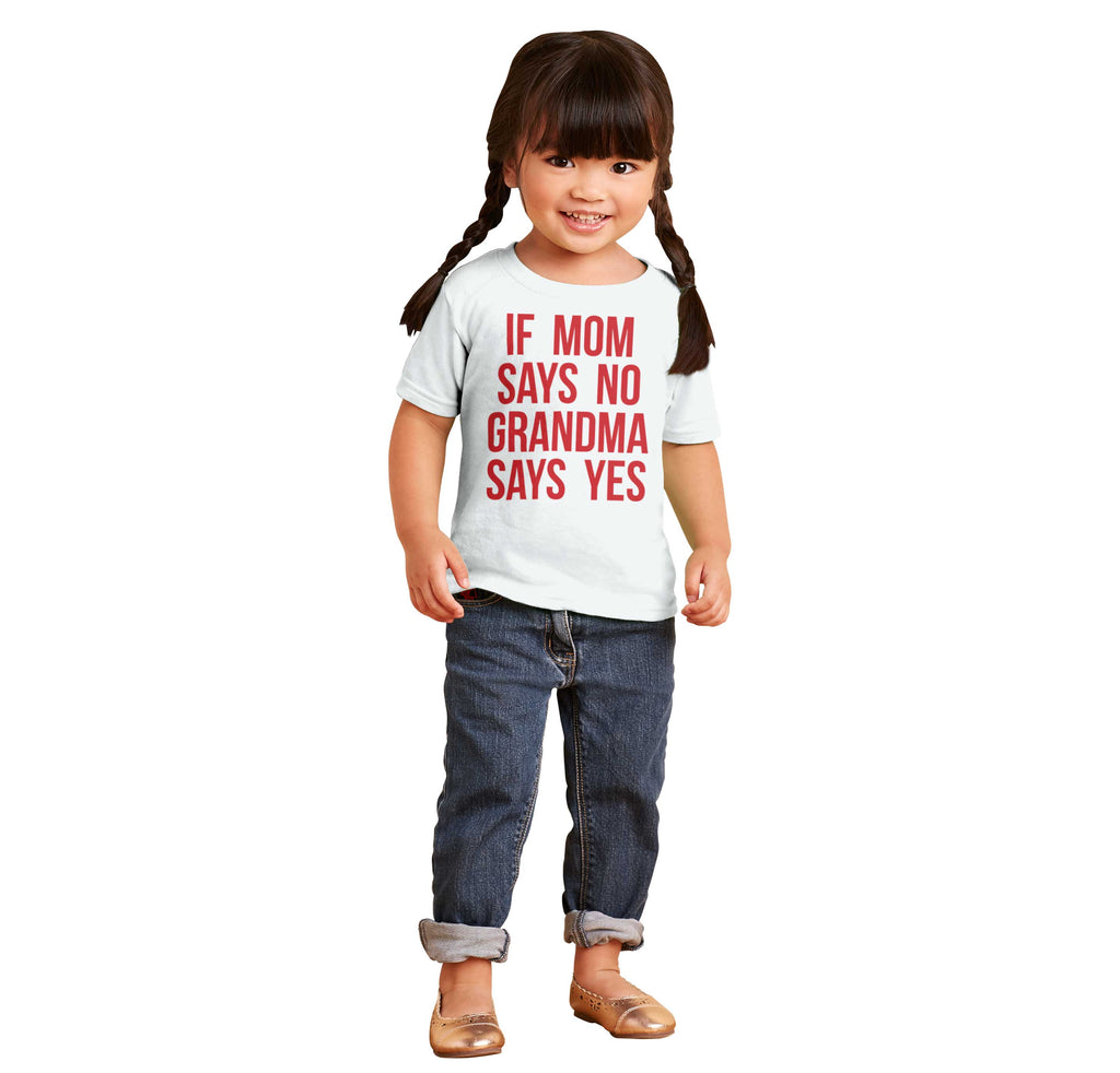 Grandma Says Yes Infant Toddler T Shirt-Direct To Garment Print-Brisco Baby