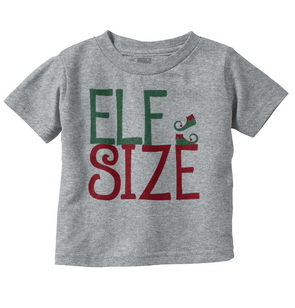 Elf Size Infant Toddler T Shirt-Direct To Garment Print-Brisco Baby