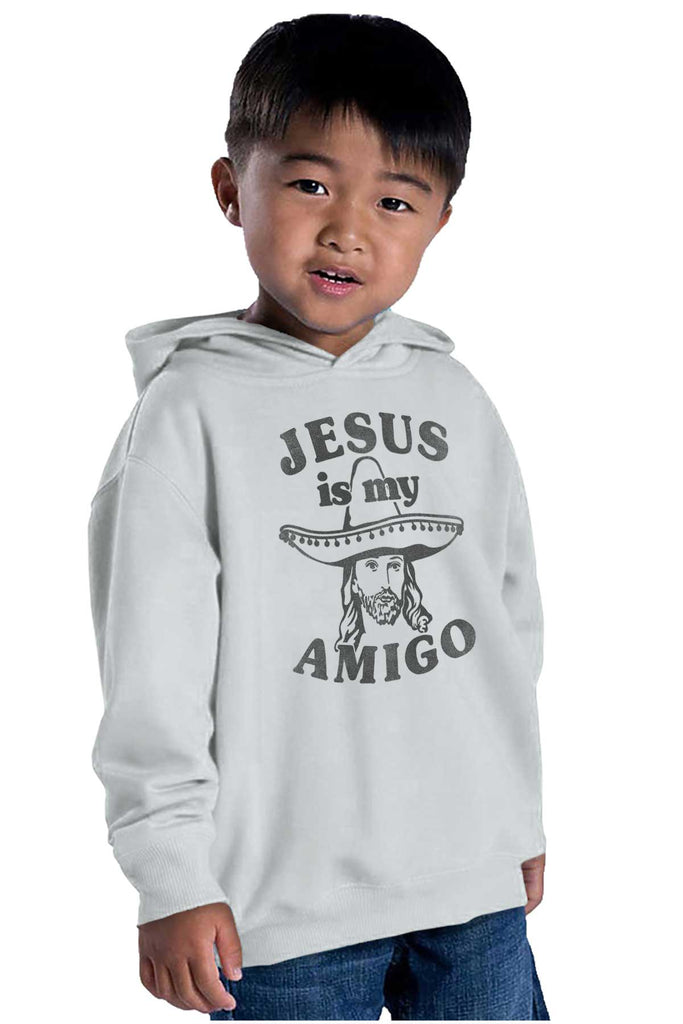 Amigo Jesus Toddler Pullover Hoodie-Direct To Garment Print-Brisco Baby