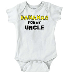 Bananas For Uncle Romper Bodysuit-Direct To Garment Print-Brisco Baby