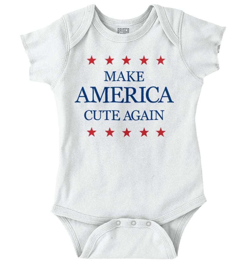 America Cute Again Romper Bodysuit-Direct To Garment Print-Brisco Baby