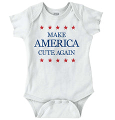 America Cute Again Romper Bodysuit-Direct To Garment Print-Brisco Baby