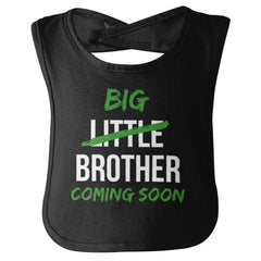 Big Brother Coming Soon Infant Baby Bib-Direct To Garment Print-Brisco Baby