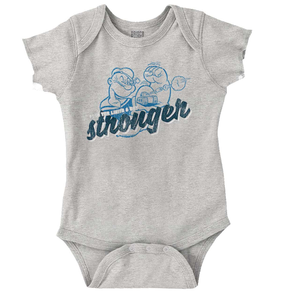 Get Stronger Romper Bodysuit-Direct To Garment Print-Brisco Baby